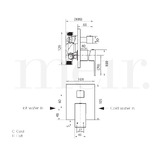Meir Matte Black Square Diverter Mixer