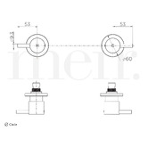 Meir Round Quarter Turn Wall Tap Assemblies