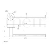 Meir Round 250mm Guest Towel Rail