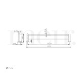 Meir Round 600mm Matte Black Double Towel Rail