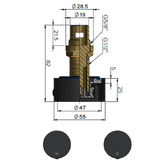 Meir 2 Piece Circular Wall Top Assemblies