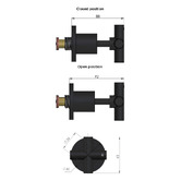 Meir 2 Piece Cross Handle Wall Top Assembly Set