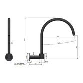 Meir Round High-Rise Swivel Wall Bath Spout