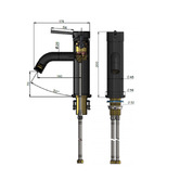 Meir Round Agatha Brass Basin Mixer Tap