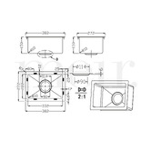Meir Lavello 380mm Single Stainless Steel Kitchen Sink