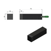 Meir Square Brass &amp; Rubber Door Stop