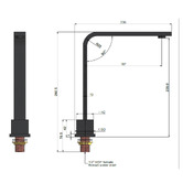 Meir Square High-Rise Swivel Hob Bath Spout