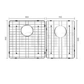Meir Lavello 2 Piece Stainless Steel Sink Grid Set