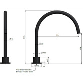 Meir Round High-Rise Swivel Bath Hob Spout