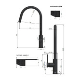 Meir Piccola Pull-Out Kitchen Sink Mixer