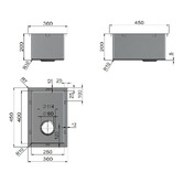 Meir Lavello 300mm Single Stainless Steel Kitchen Sink
