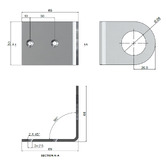 Meir Bayside SS316 Outdoor Soap Dispenser Bracket