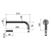 Meir Bayside Round 224mm Outdoor Stainless Steel Bath/Basin Wall Spout