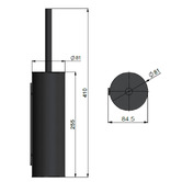 Meir Round Brass Toilet Brush &amp; Holder