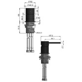 Meir Round Pin Hob Mixer