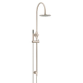 Meir Round Gooseneck 200mm Twin Shower With Single Function Hand Shower