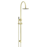 Meir Round Gooseneck 200mm Twin Shower With Single Function Hand Shower