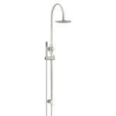 Meir Round Gooseneck 200mm Twin Shower With Single Function Hand Shower