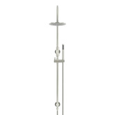 Meir Round Gooseneck 200mm Twin Shower With Single Function Hand Shower