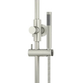 Meir Round Gooseneck 200mm Twin Shower With Single Function Hand Shower