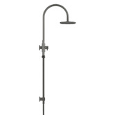 Meir Round Gooseneck 200mm Twin Shower With Single Function Hand Shower