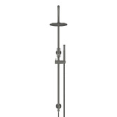Meir Round Gooseneck 200mm Twin Shower With Single Function Hand Shower