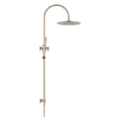 Meir Round Gooseneck 300mm Twin Shower with 3 function Hand Shower