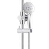 Meir Round Gooseneck 300mm Twin Shower with 3 function Hand Shower