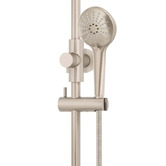 Meir Round Gooseneck 300mm Twin Shower with 3 function Hand Shower