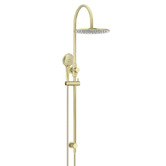 Meir Round Gooseneck 300mm Twin Shower with 3 function Hand Shower