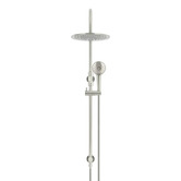 Meir Round Gooseneck 300mm Twin Shower with 3 function Hand Shower