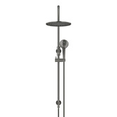 Meir Round Gooseneck 300mm Twin Shower with 3 function Hand Shower