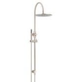 Meir Round Gooseneck 300mm Twin Shower with single function hand shower