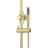 Meir Round Gooseneck 300mm Twin Shower with single function hand shower