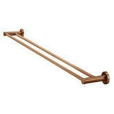 Meir Round 900mm Double Brass Towel Rail