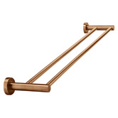 Meir Round 600mm Double Brass Towel Rail