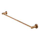 Meir Round 600mm Single Brass Towel Rail