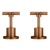 Meir 2 Piece Cross Handle Wall Top Assembly Set
