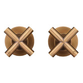 Meir 2 Piece Cross Handle Wall Top Assembly Set