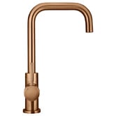 Meir Round Kitchen Sink Mixer With Square Gooseneck