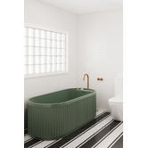 Meir Curved Floor Mounted Bath Spout