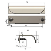 Meir Oppen Lip Cabinet Handle