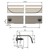 Meir Oppen Lip Cabinet Handle