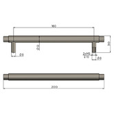 Meir Oppen Round Bar Cabinet Handle