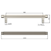 Meir Oppen Linear Round Bar Cabinet Handle