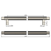 Meir Oppen Linear Round Bar Cabinet Handle