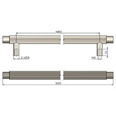Meir Oppen Linear Round Bar Cabinet Handle