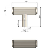 Meir Oppen 40mm Linear T-Bar Knob