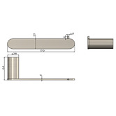 Meir Curvae 170mm Stainless Steel Toilet Roll Holder