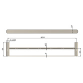 Meir Curvae Double Towel Rail
